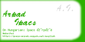 arpad ipacs business card